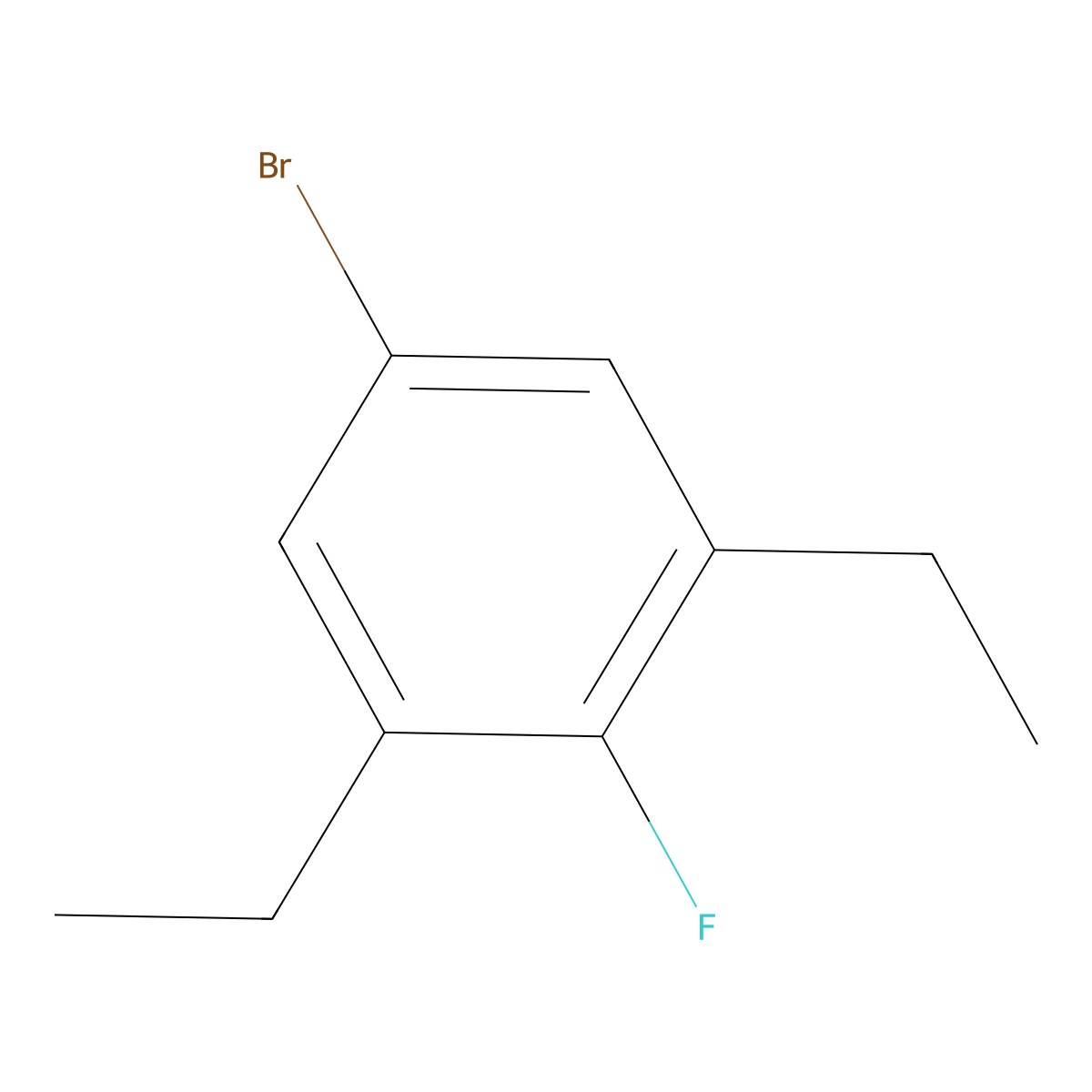 4-Bromo-2,6-diethylfluorobenzene molecular structure, CAS 210414-95-2