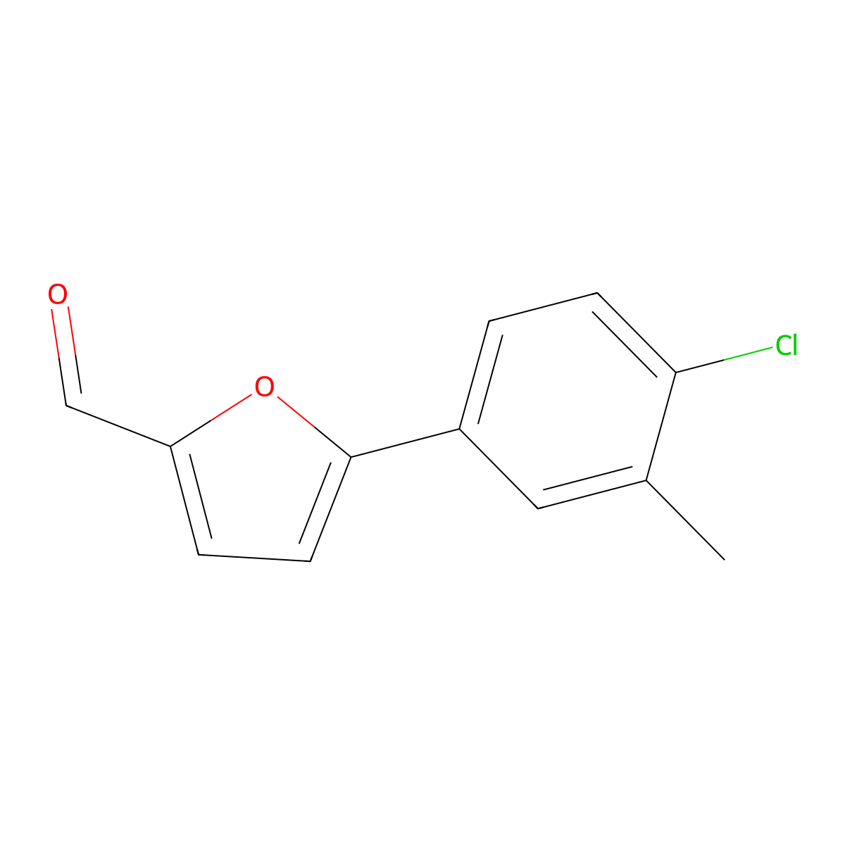 5-(4-Chloro-3-methylphenyl)furan-2-carbaldehyde molecular structure, CAS 2104152-55-6