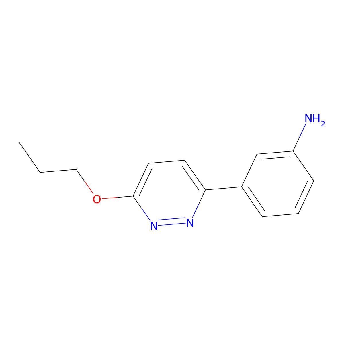 3-(6-Propoxypyridazin-3-yl)aniline molecular structure, CAS 2104152-57-8
