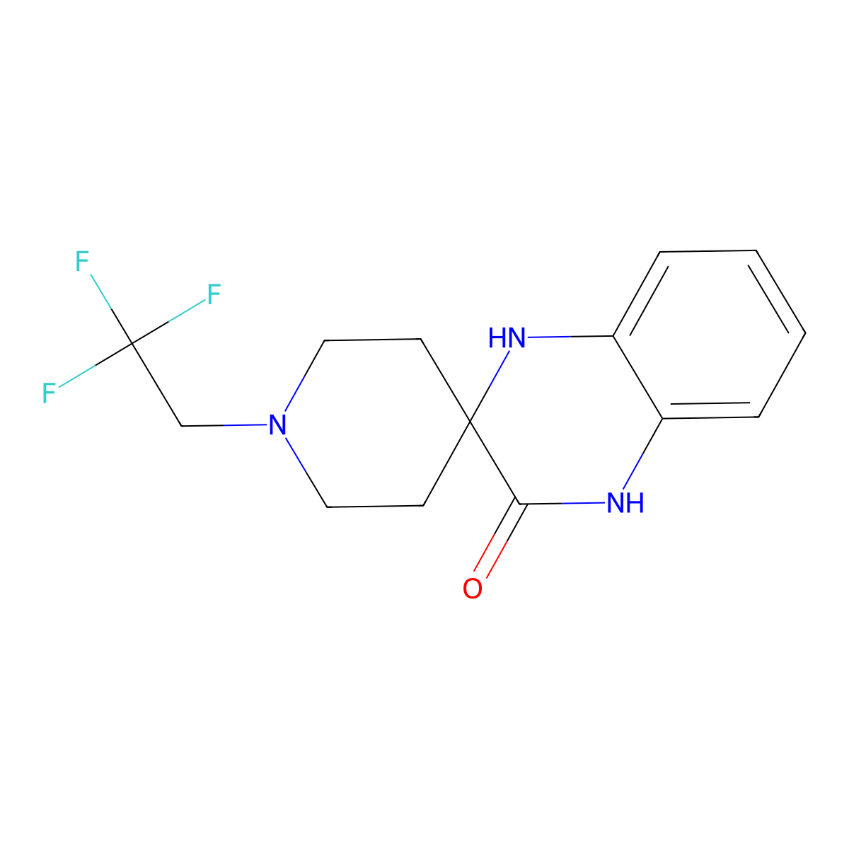 1-(2,2,2-trifluoroethyl)-1',4'-dihydro-3'H-spiro[piperidine-4,2'-quinoxalin]-3'-one molecular structure, CAS 2104152-58-9