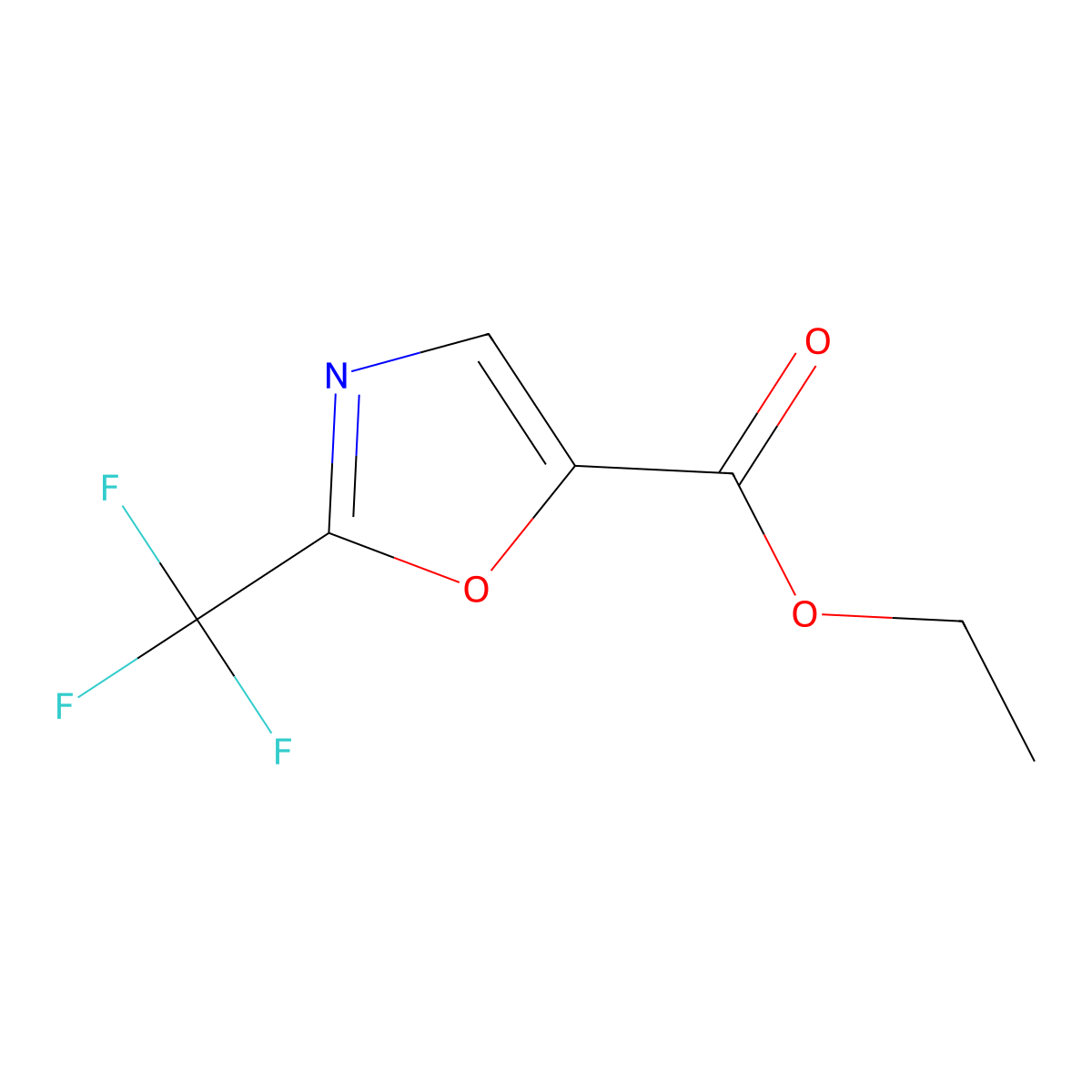 2-Trifluoromethyl-oxazole-5-carboxylic acid ethyl ester molecular structure, CAS 2104177-72-0