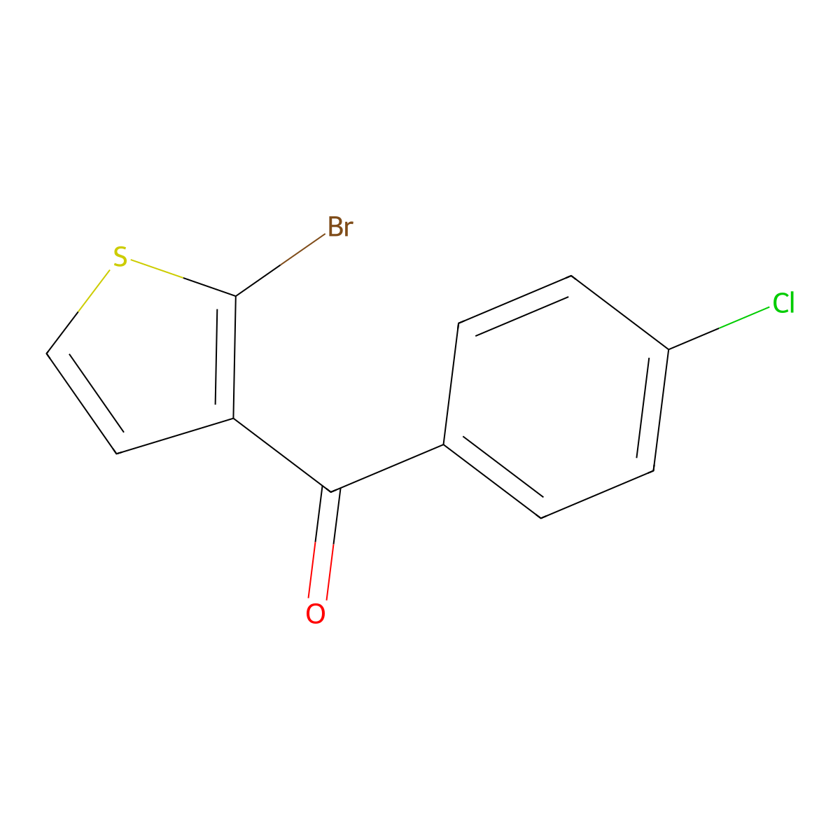 (2-Bromothiophen-3-yl)(4-chlorophenyl)methanone molecular structure, CAS 2104198-98-1