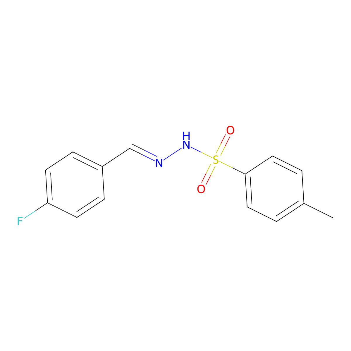 N'-(4-Fluorobenzylidene)-4-methylbenzenesulfonohydrazide molecular structure, CAS 210422-66-5