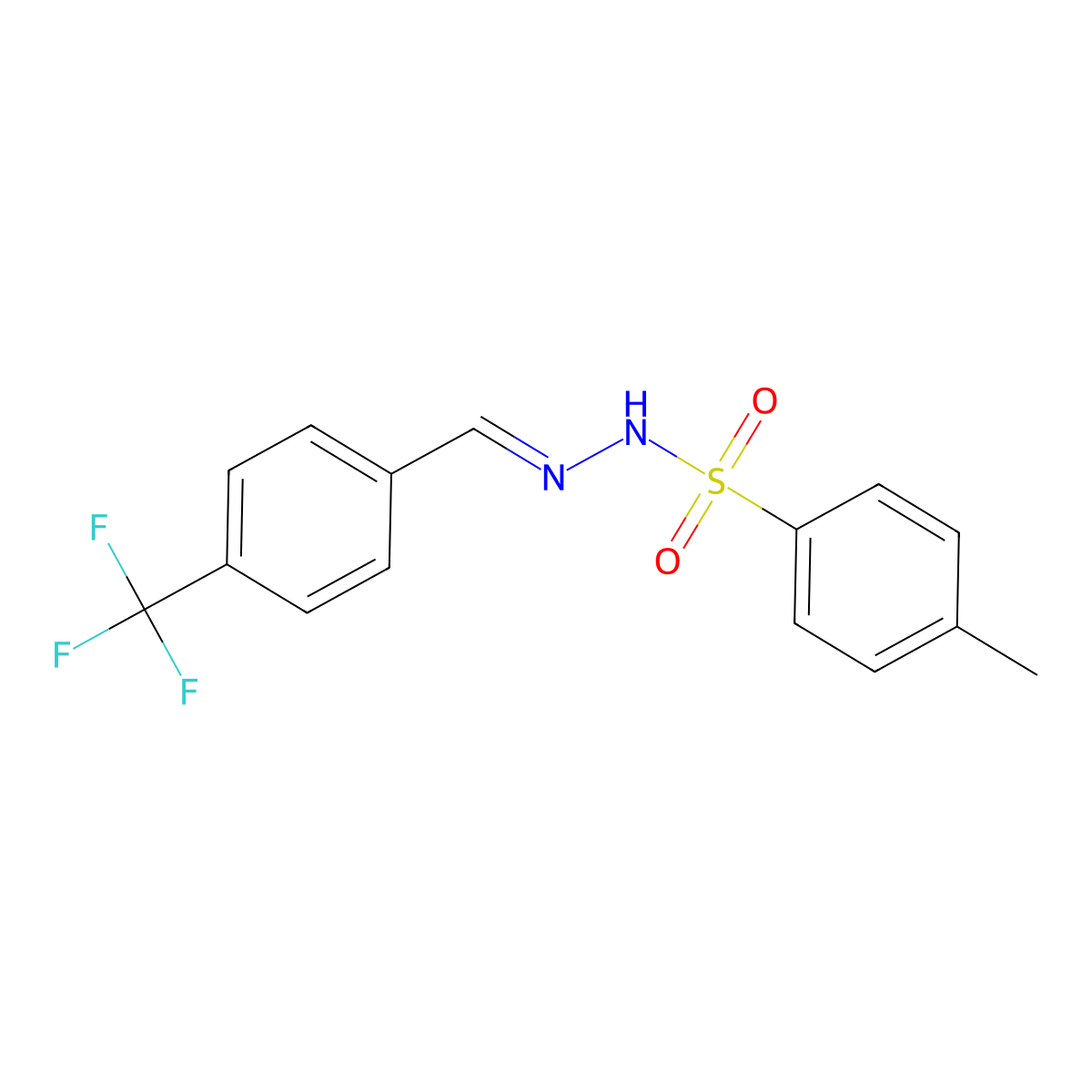 4-Methyl-N'-[[4-(trifluoromethyl)phenyl]methylidene]benzenesulfonohydrazide molecular structure, CAS 210422-73-4