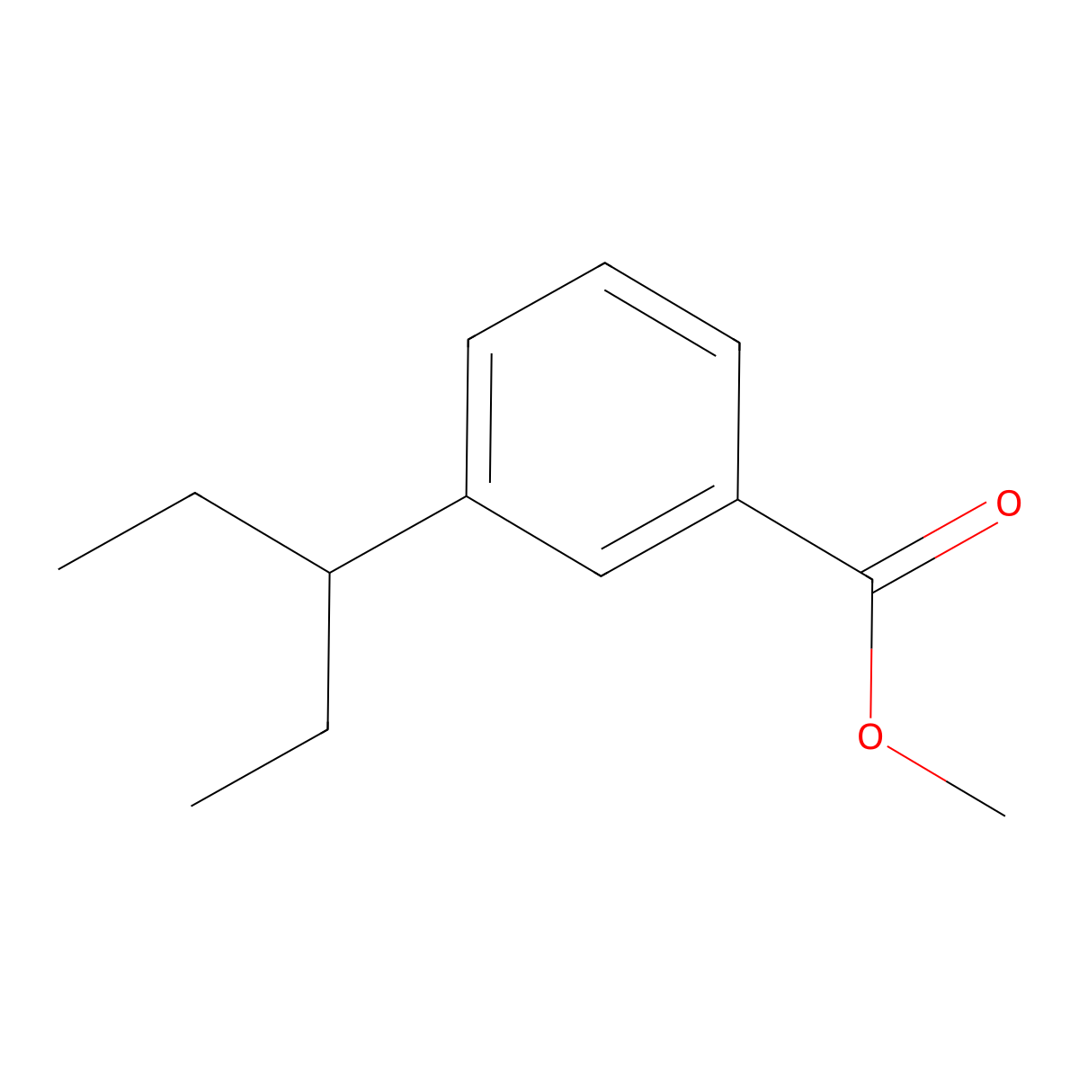 Methyl 3-(1-ethylpropyl)benzoate molecular structure, CAS 2104286-12-4