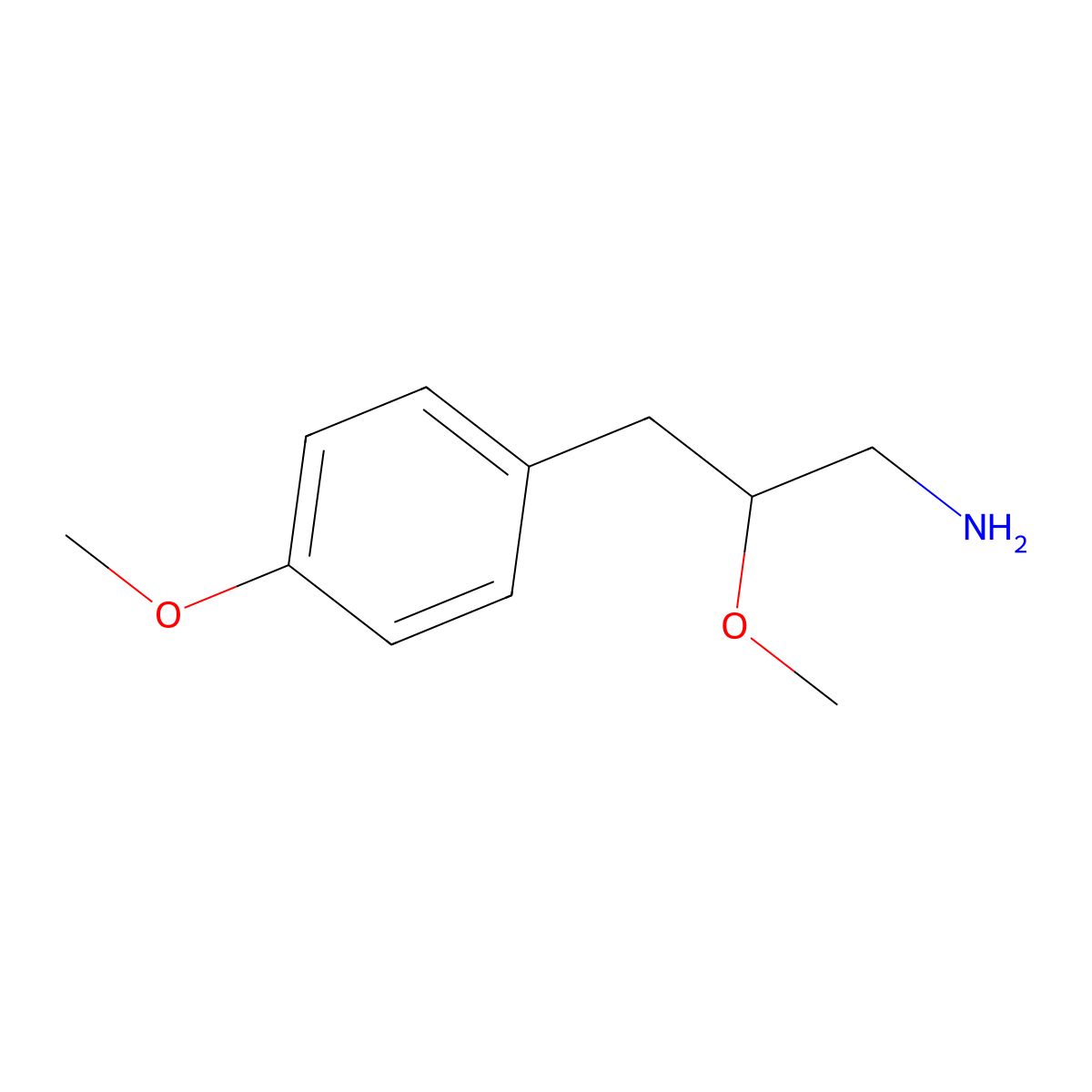 2-Methoxy-3-(4-methoxyphenyl)propan-1-amine molecular structure, CAS 2104293-77-6