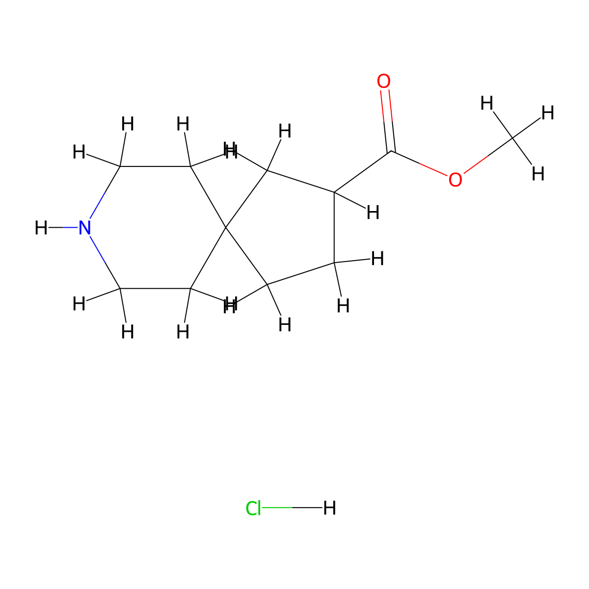 Methyl 8-azaspiro[4.5]decane-2-carboxylate hydrochloride molecular structure, CAS 2104295-07-8
