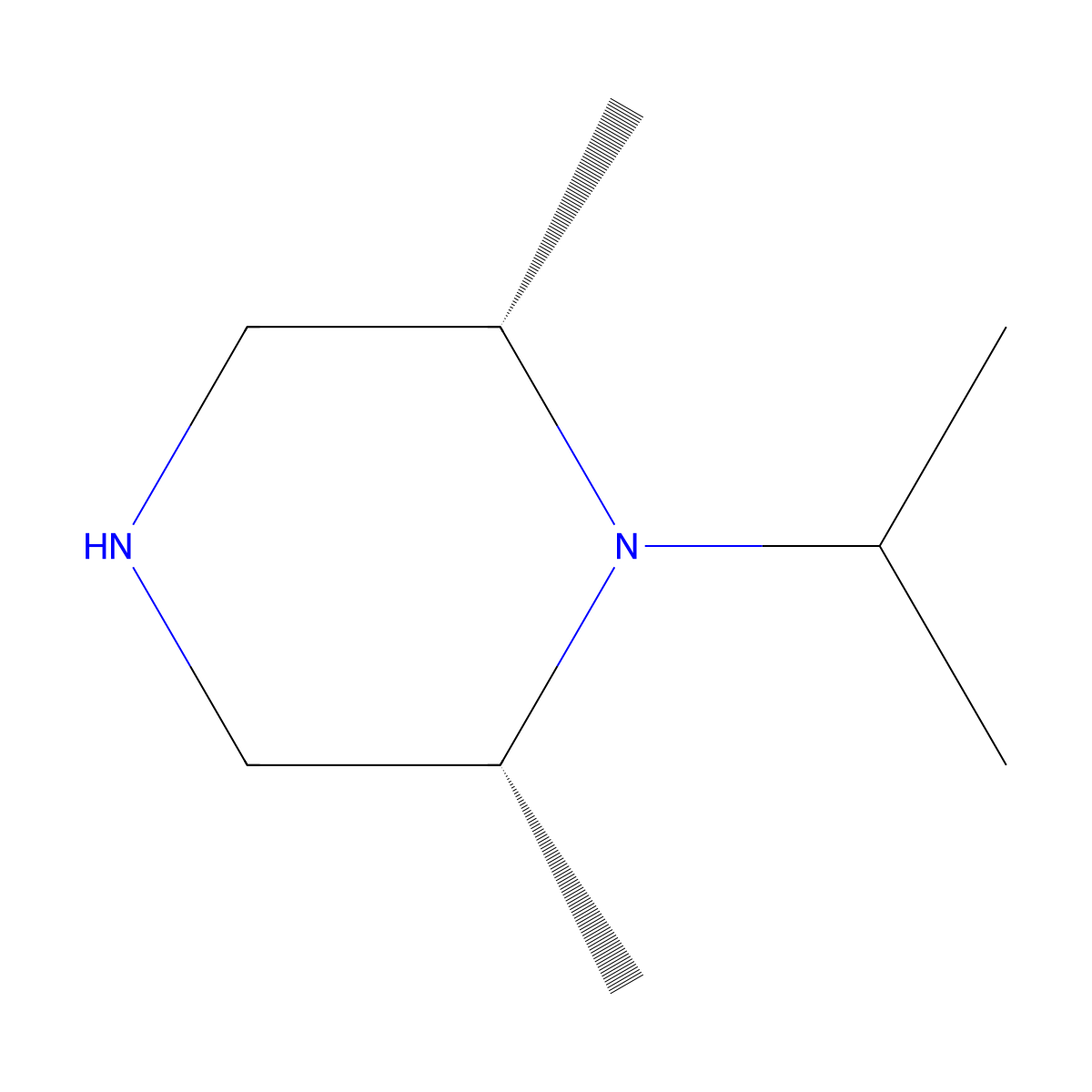 (2R,6S)-2,6-Dimethyl-1-(1-methylethyl)piperazine molecular structure, CAS 21043-38-9