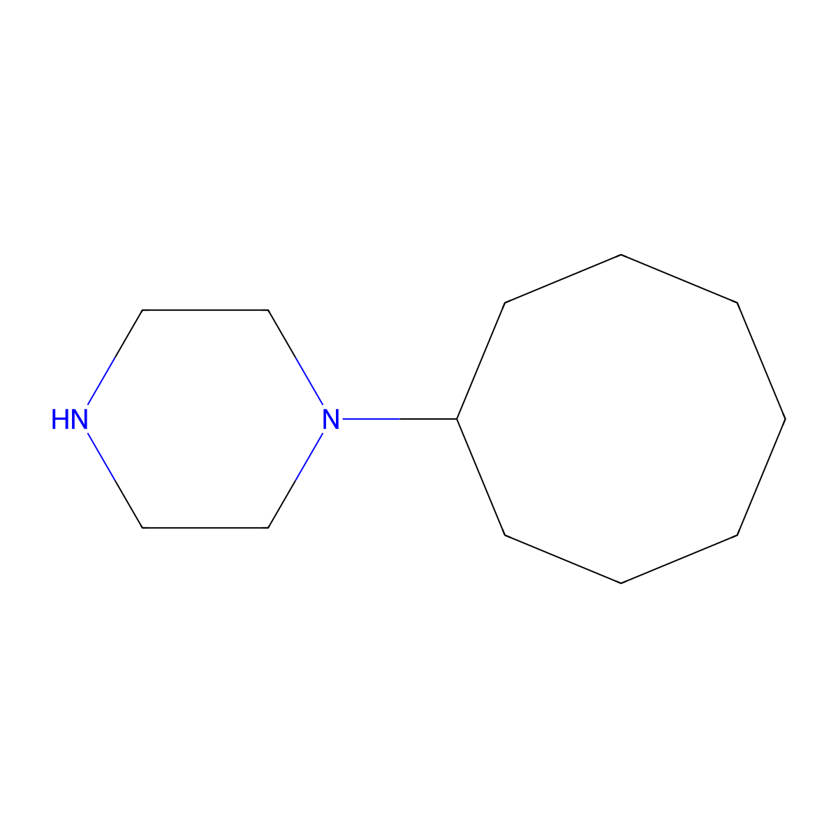 1-Cyclooctylpiperazine molecular structure, CAS 21043-43-6