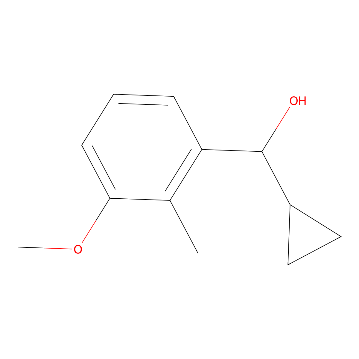 alpha-Cyclopropyl-3-methoxy-2-methylbenZenemethanol molecular structure, CAS 2104321-21-1
