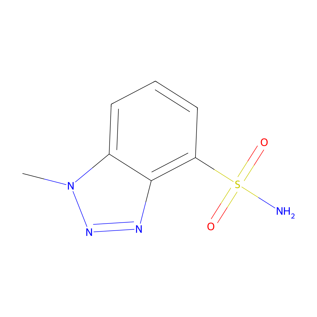 1-methyl-1H-1,2,3-benzotriazole-4-sulfonamide molecular structure, CAS 2104353-30-0
