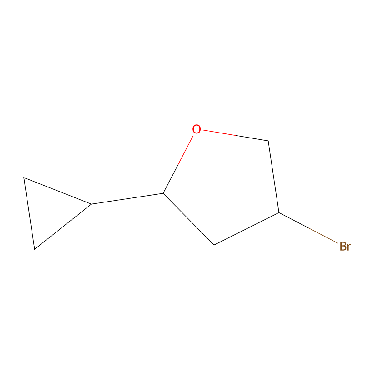 4-Bromo-2-cyclopropyloxolane molecular structure, CAS 2104354-87-0