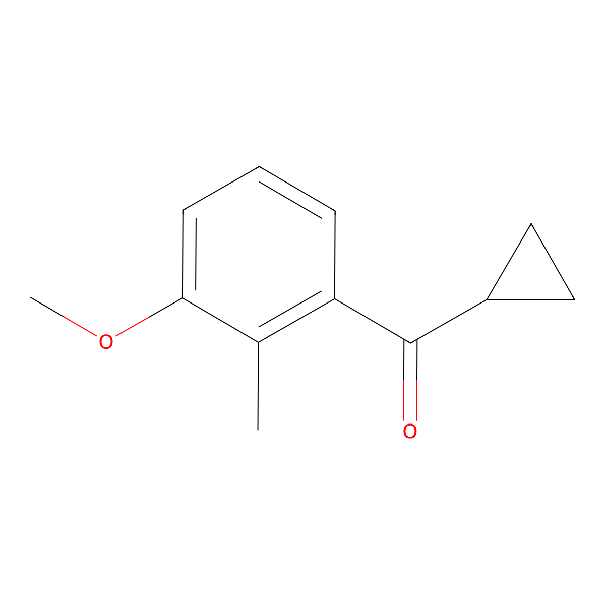 Cyclopropyl(3-methoxy-2-methylphenyl)methanone molecular structure, CAS 2104364-47-6