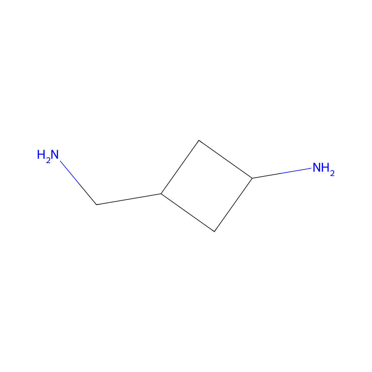 3-(Aminomethyl)cyclobutan-1-amine molecular structure, CAS 2104375-79-1