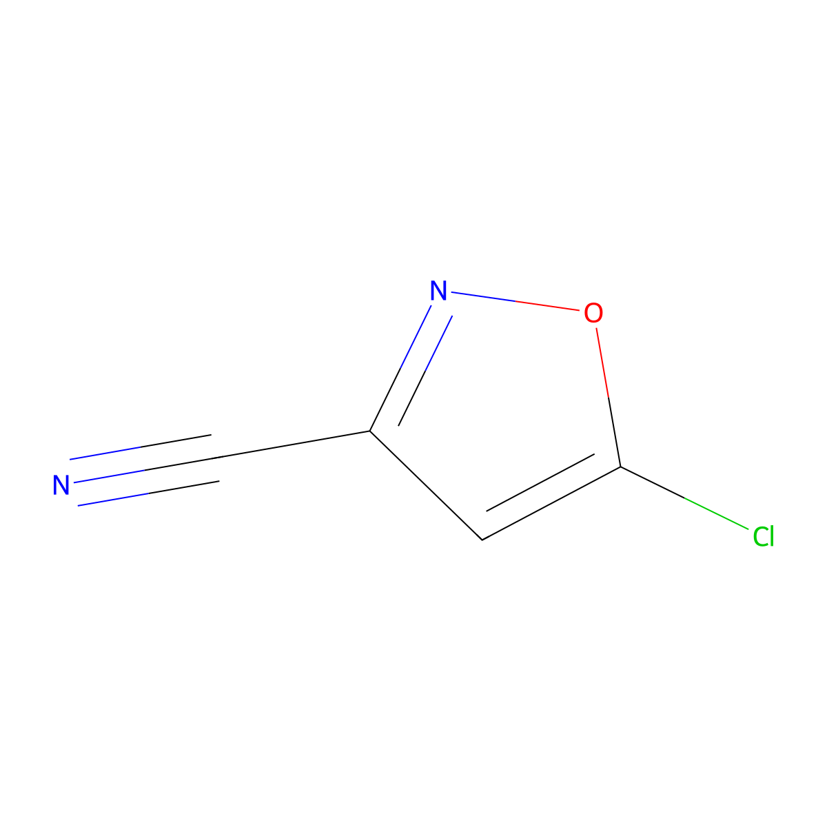 5-Chloroisoxazole-3-carbonitrile molecular structure, CAS 2104421-87-4