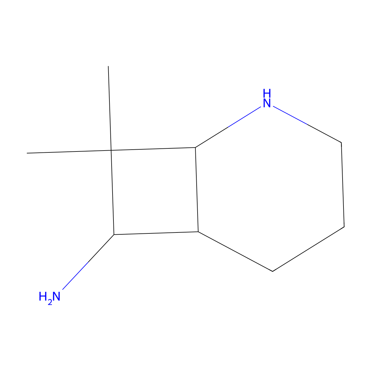 8,8-Dimethyl-2-azabicyclo[4.2.0]octan-7-amine molecular structure, CAS 2104445-79-4