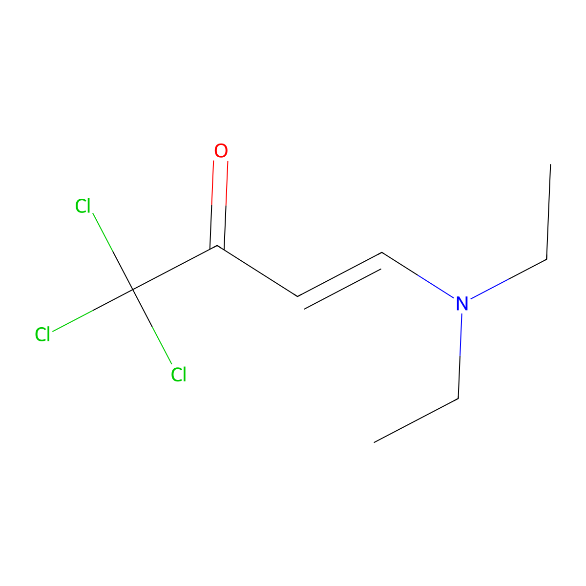 1,1,1-Trichloro-4-(diethylamino)-3-buten-2-one molecular structure, CAS 21045-63-6