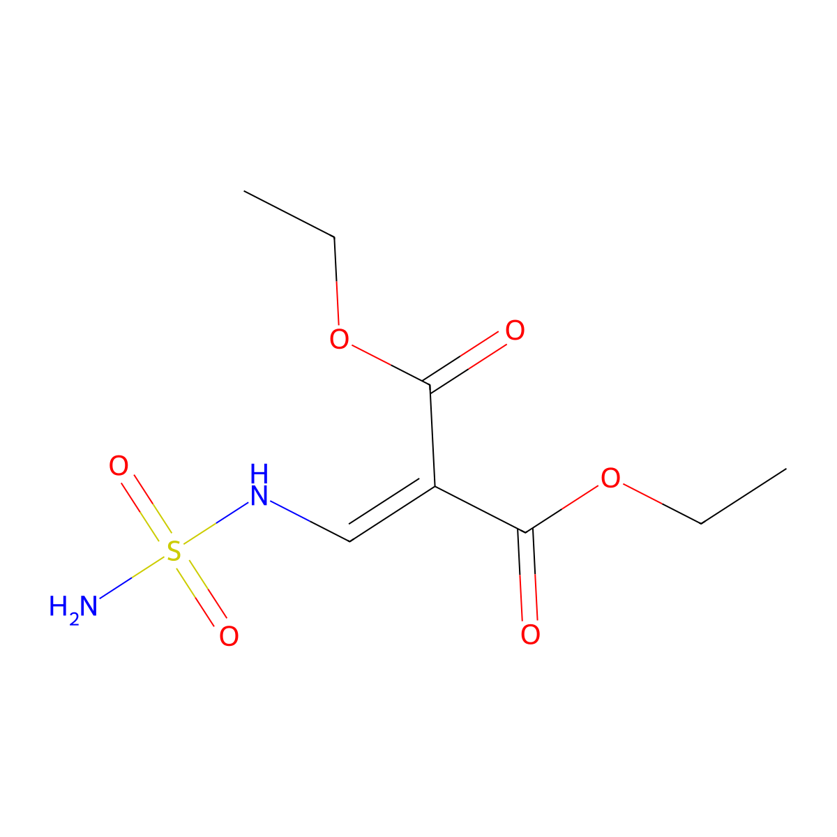 Diethyl {[(aminosulfonyl)amino]methylene}malonate molecular structure, CAS 21045-65-8