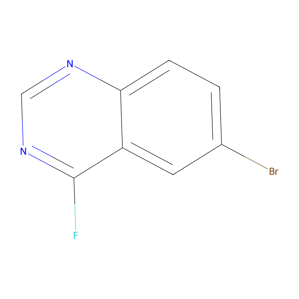 6-Bromo-4-fluoroquinazoline molecular structure, CAS 2104512-55-0