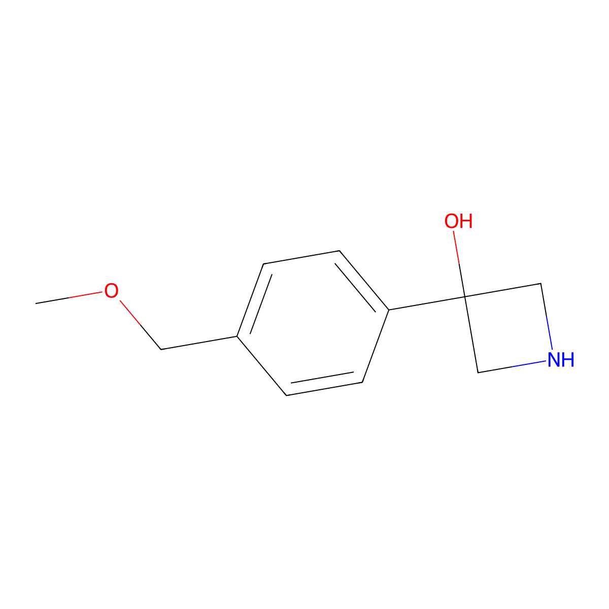 3-[4-(Methoxymethyl)phenyl]azetidin-3-ol molecular structure, CAS 2104537-05-3