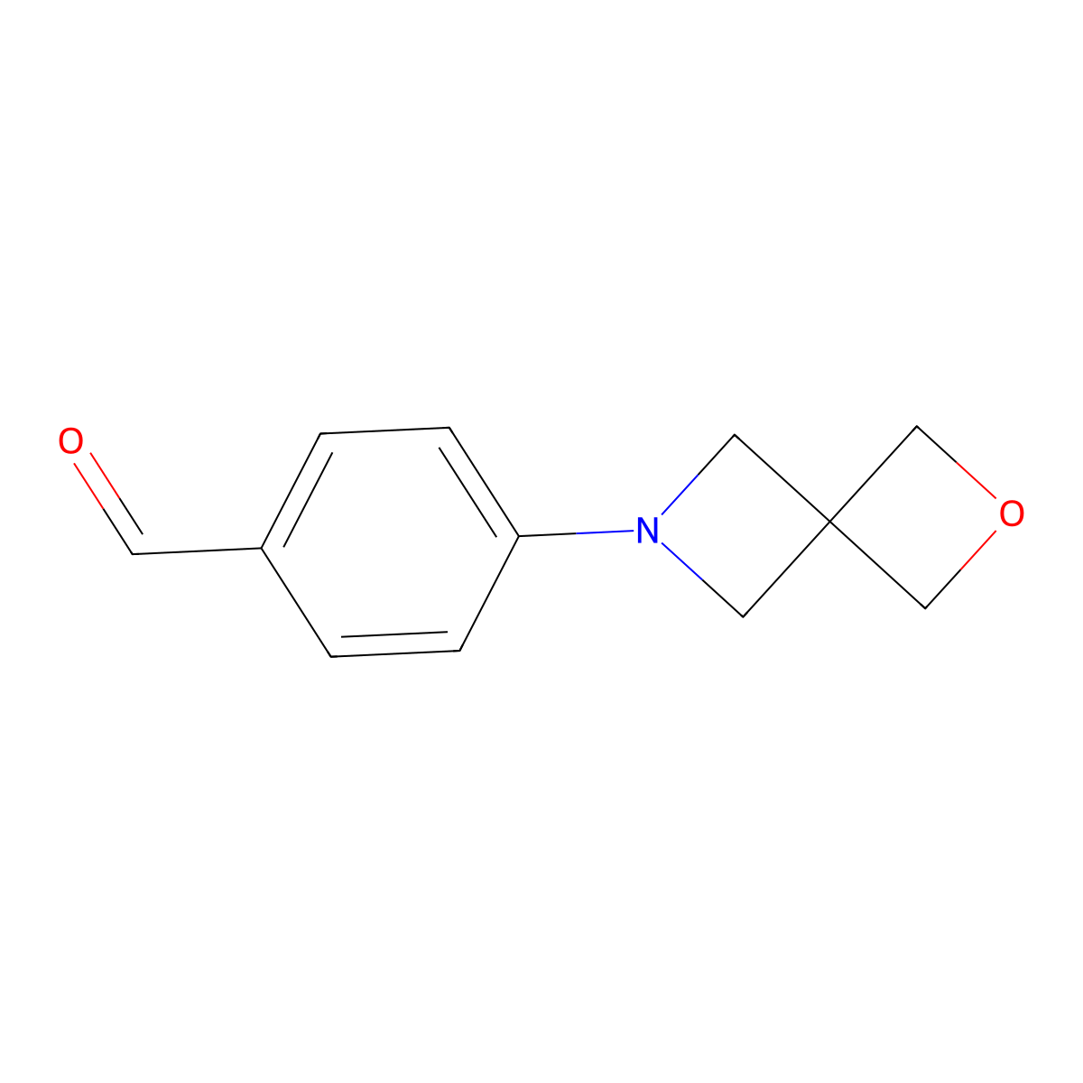 4-(2-Oxa-6-azaspiro(3.3)heptan-6-yl)benzaldehyde molecular structure, CAS 2104588-69-2