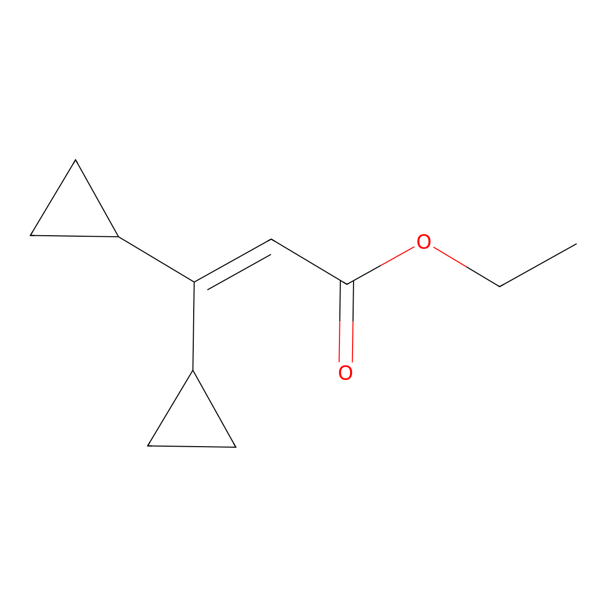 Ethyl 3,3-dicyclopropylprop-2-enoate molecular structure, CAS 21046-02-6