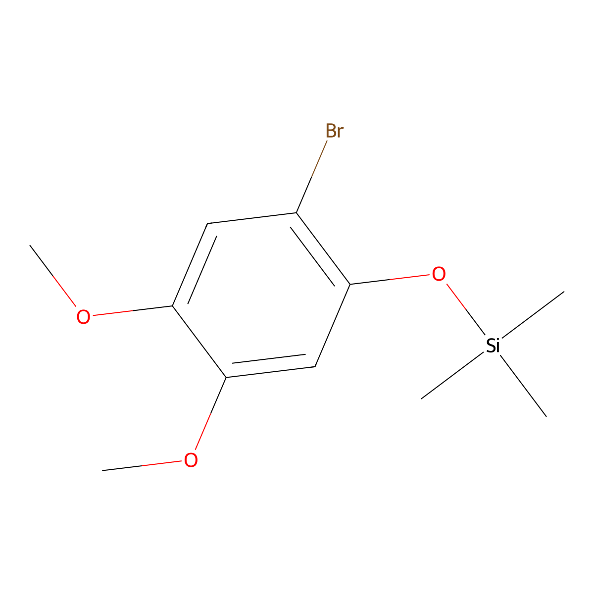 (2-Bromo-4,5-dimethoxyphenoxy)trimethylsilane molecular structure, CAS 2104695-66-9