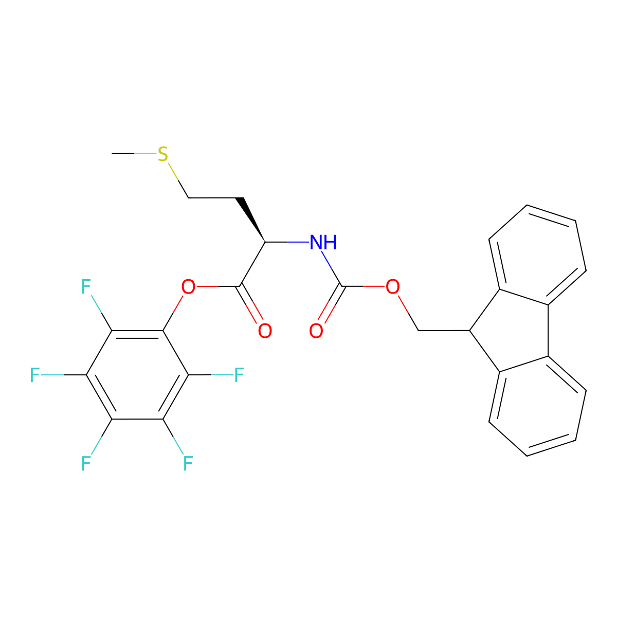 Fmoc-d-met-opfp molecular structure, CAS 210473-10-2