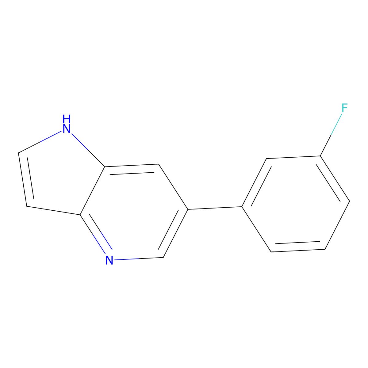 6-(3-Fluorophenyl)-1H-pyrrolo[3,2-b]pyridine molecular structure, CAS 2104759-69-3