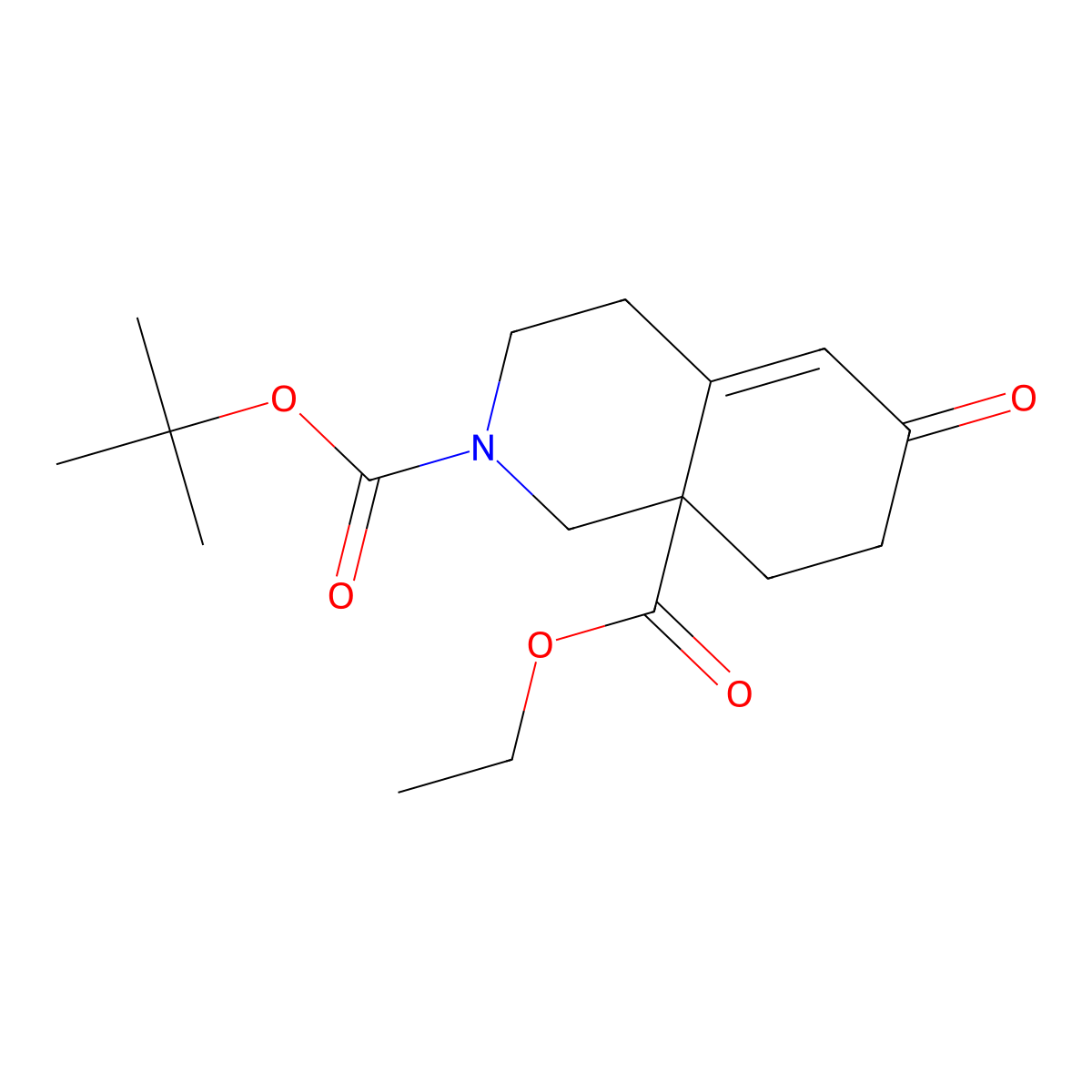 2-Tert-butyl 8a-ethyl 6-oxo-1,2,3,4,6,7,8,8a-octahydroisoquinoline-2,8a-dicarboxylate molecular structure, CAS 2104760-66-7