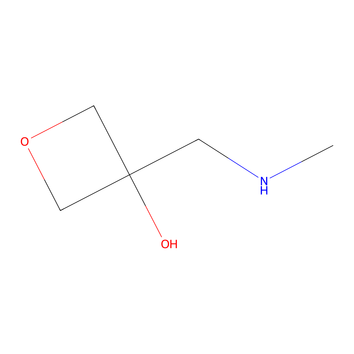 3-(Methylaminomethyl)oxetan-3-ol molecular structure, CAS 2104793-31-7