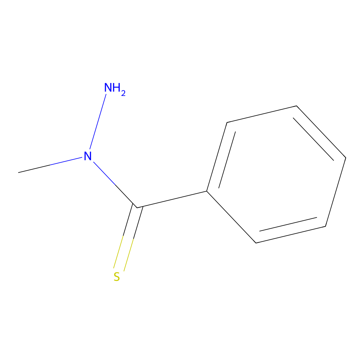 N-methylbenzothiohydrazide molecular structure, CAS 21048-05-5