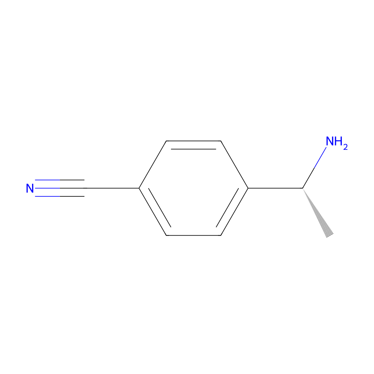 (R)-4-(1-aminoethyl)benzonitrile molecular structure, CAS 210488-53-2