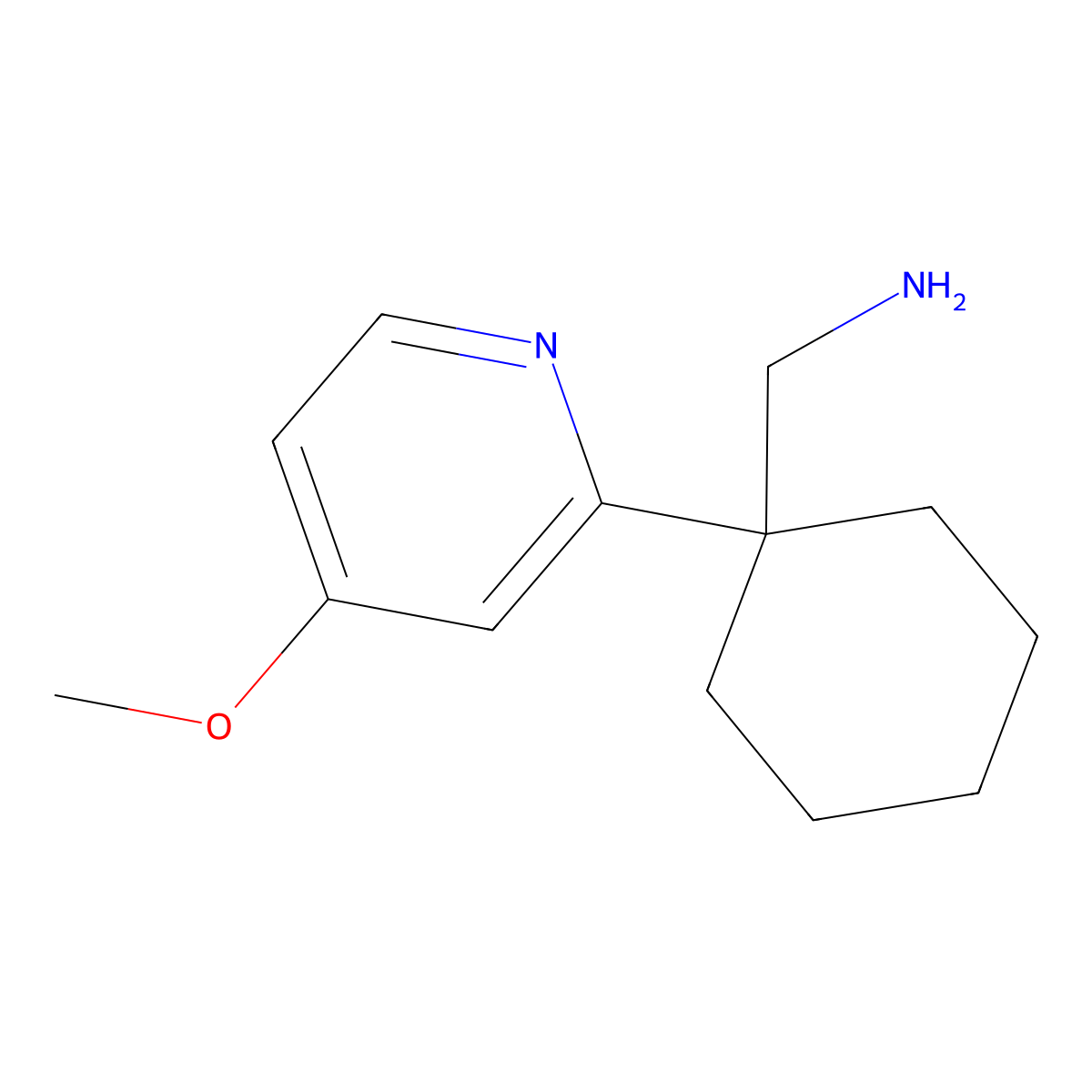 [1-(4-Methoxypyridin-2-yl)cyclohexyl]methanamine molecular structure, CAS 2104886-88-4