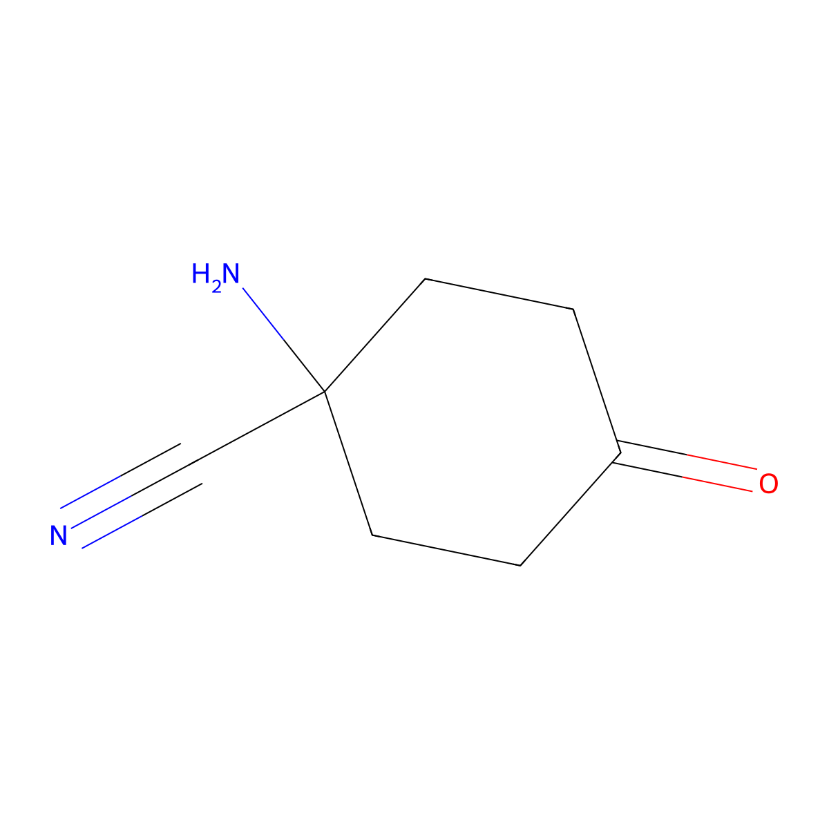 1-Amino-4-oxocyclohexane-1-carbonitrile molecular structure, CAS 2104919-35-7