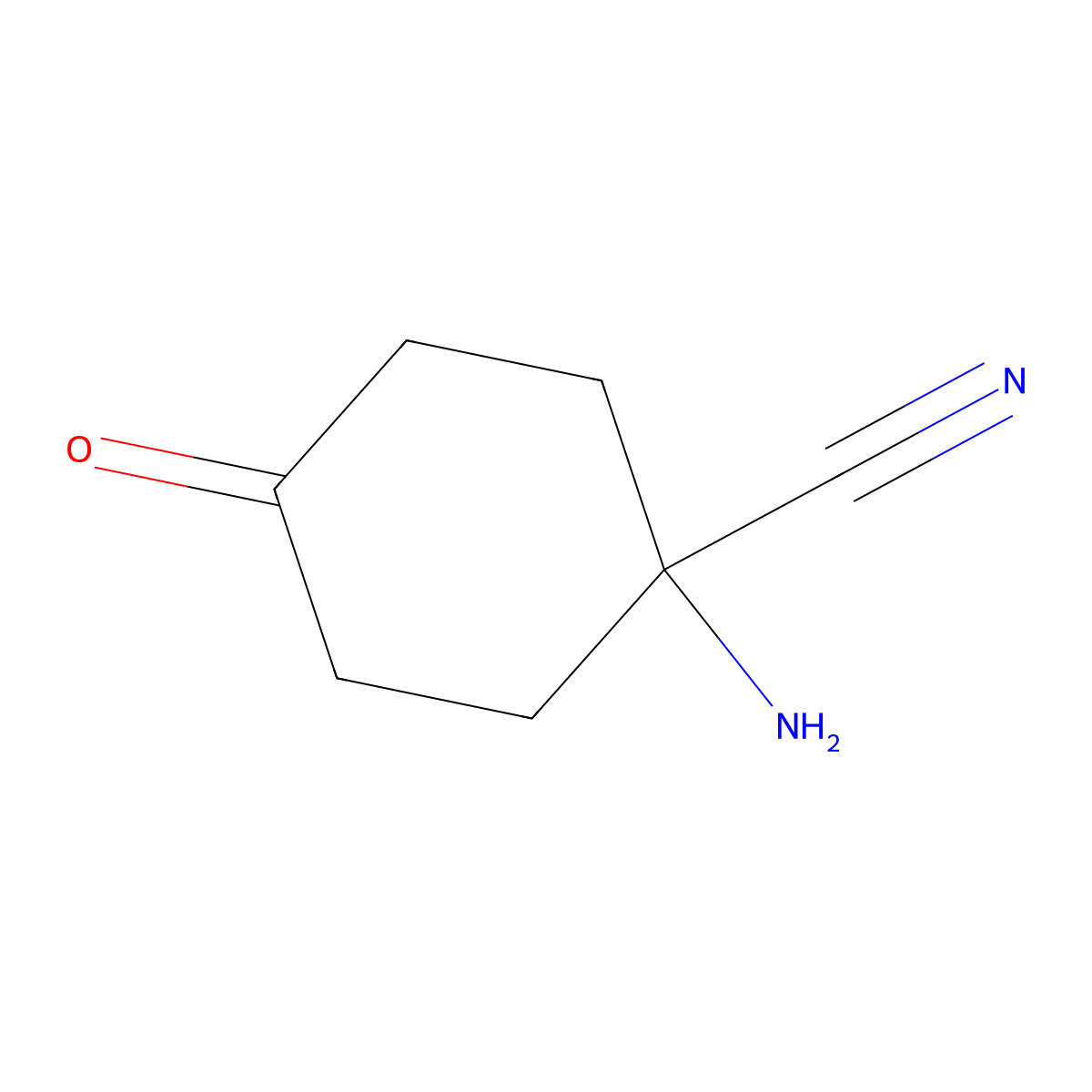 1-Amino-4-oxocyclohexane-1-carbonitrile molecular structure, CAS 2104919-35-7