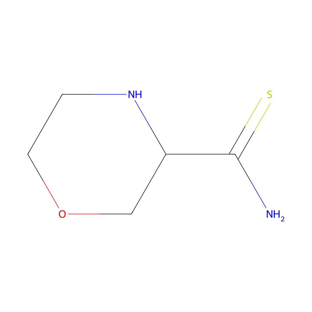 Morpholine-3-carbothioamide molecular structure, CAS 2104974-42-5
