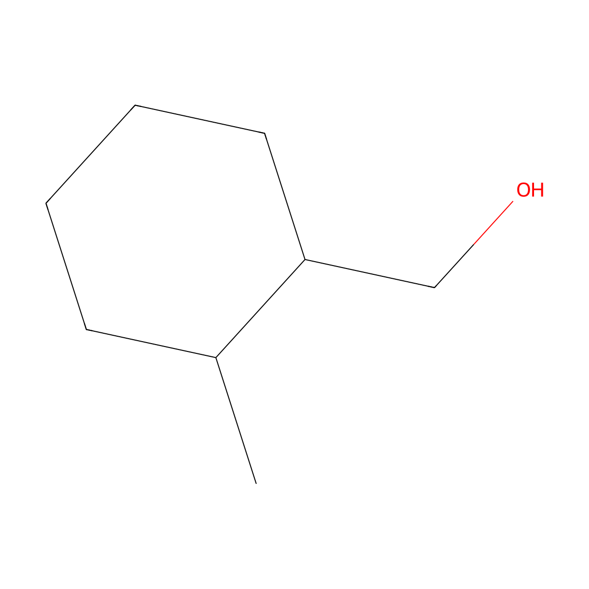 (2-Methylcyclohexyl)methanol molecular structure, CAS 2105-40-0