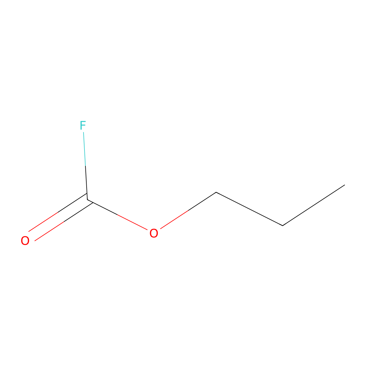 Propyl fluoroformate molecular structure, CAS 2105-91-1