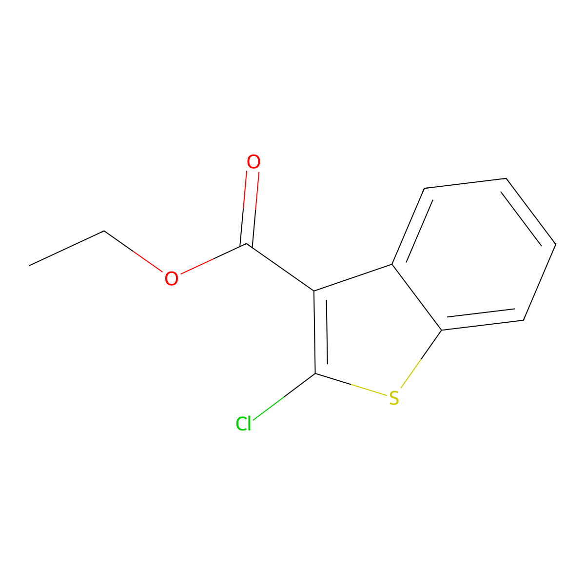 Ethyl 2-chlorobenZo[b]thiophene-3-carboxylate molecular structure, CAS 2105003-44-7