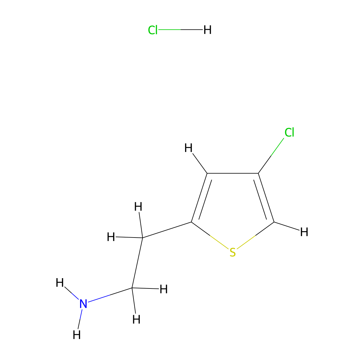 2-(4-Chlorothiophen-2-yl)ethan-1-amine hydrochloride molecular structure, CAS 2105005-55-6