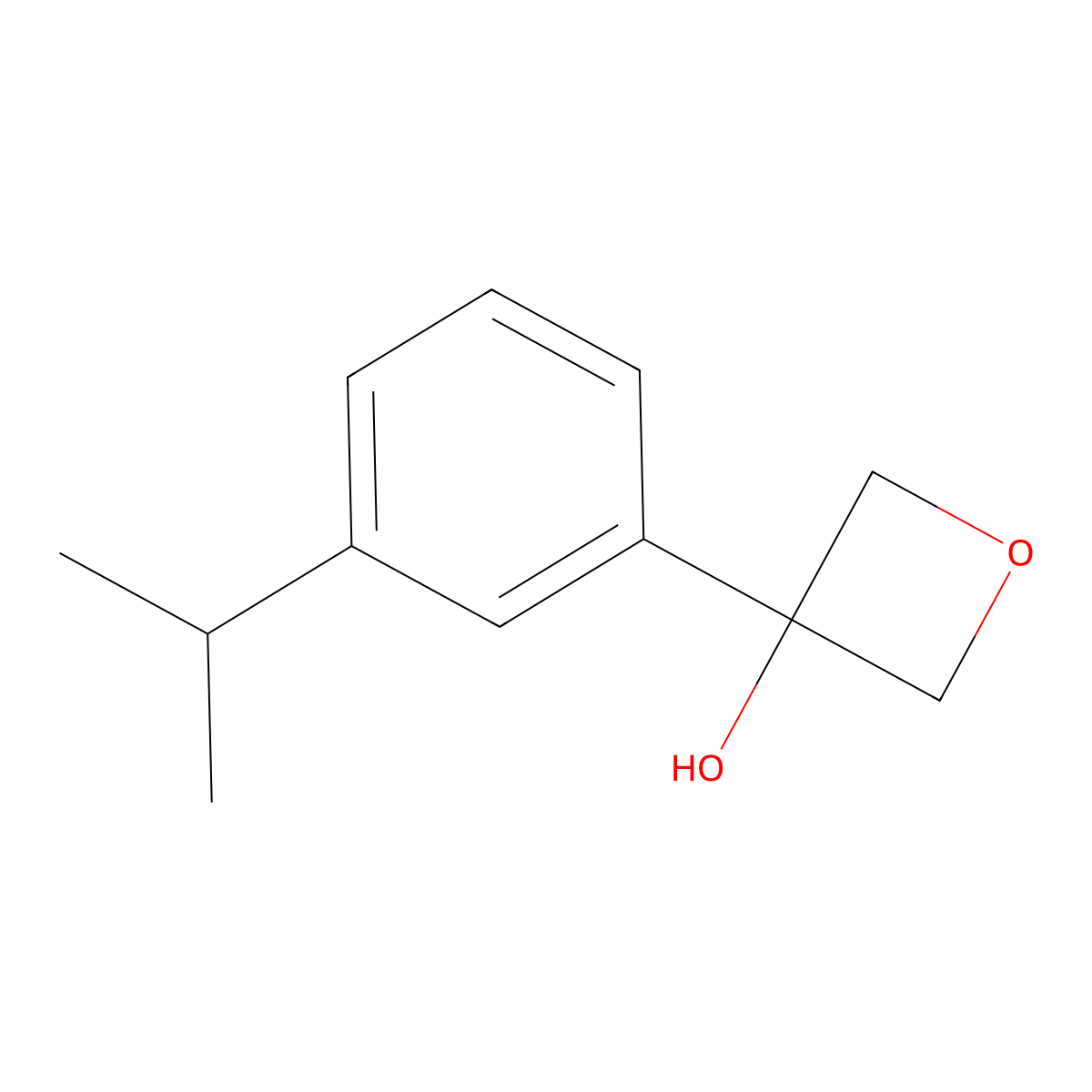3-[3-(1-Methylethyl)phenyl]-3-oxetanol molecular structure, CAS 2105007-38-1