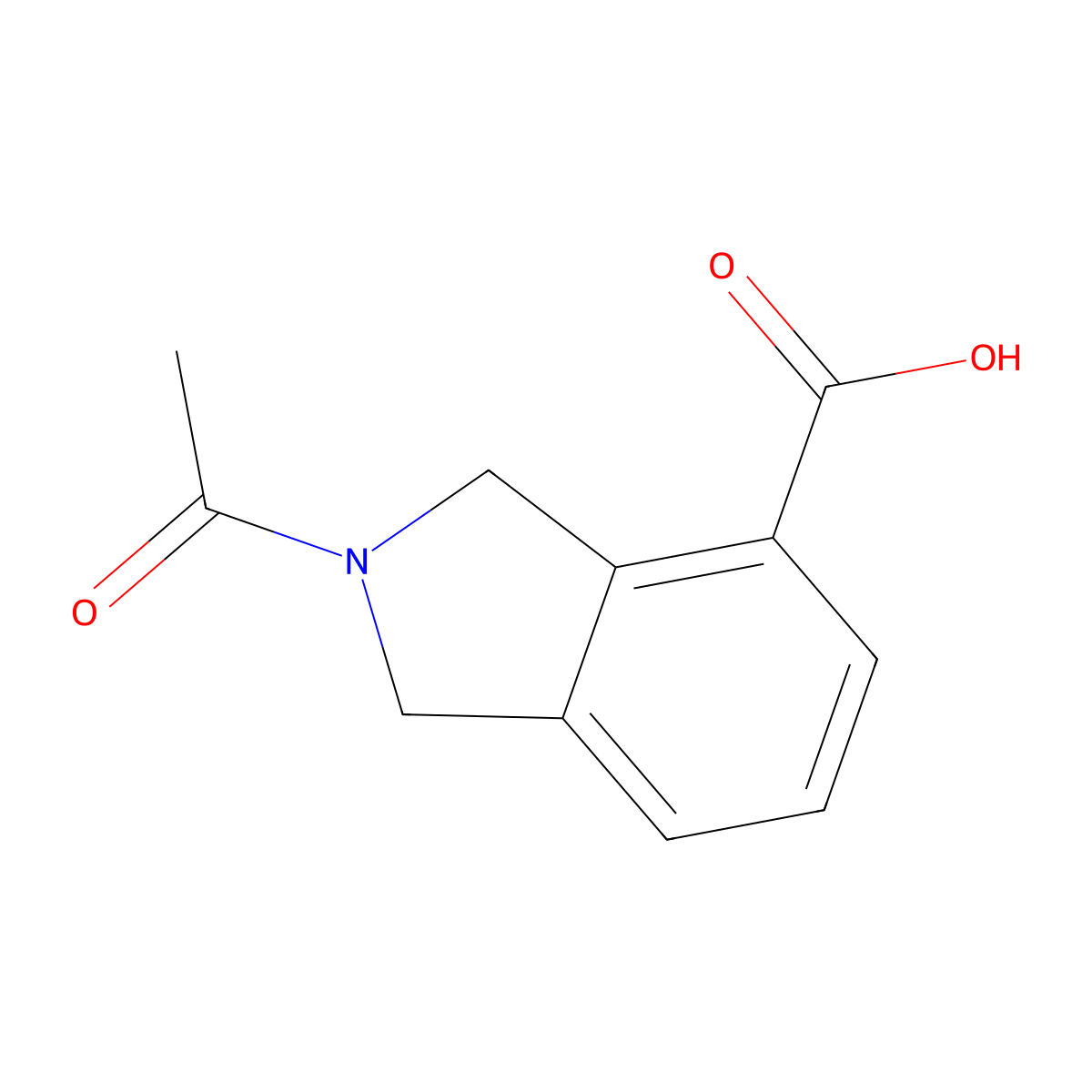 2-Acetyl-2,3-dihydro-1h-isoindole-4-carboxylic acid molecular structure, CAS 2105028-23-5