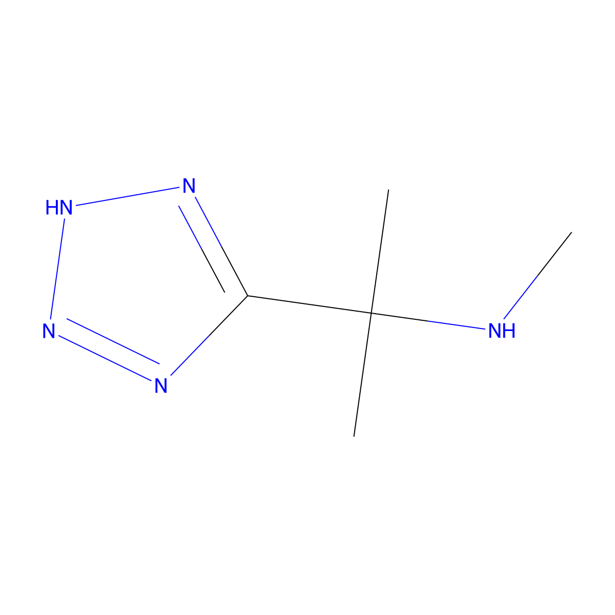 Methyl[2-(1h-1,2,3,4-tetrazol-5-yl)propan-2-yl]amine molecular structure, CAS 2105042-07-5