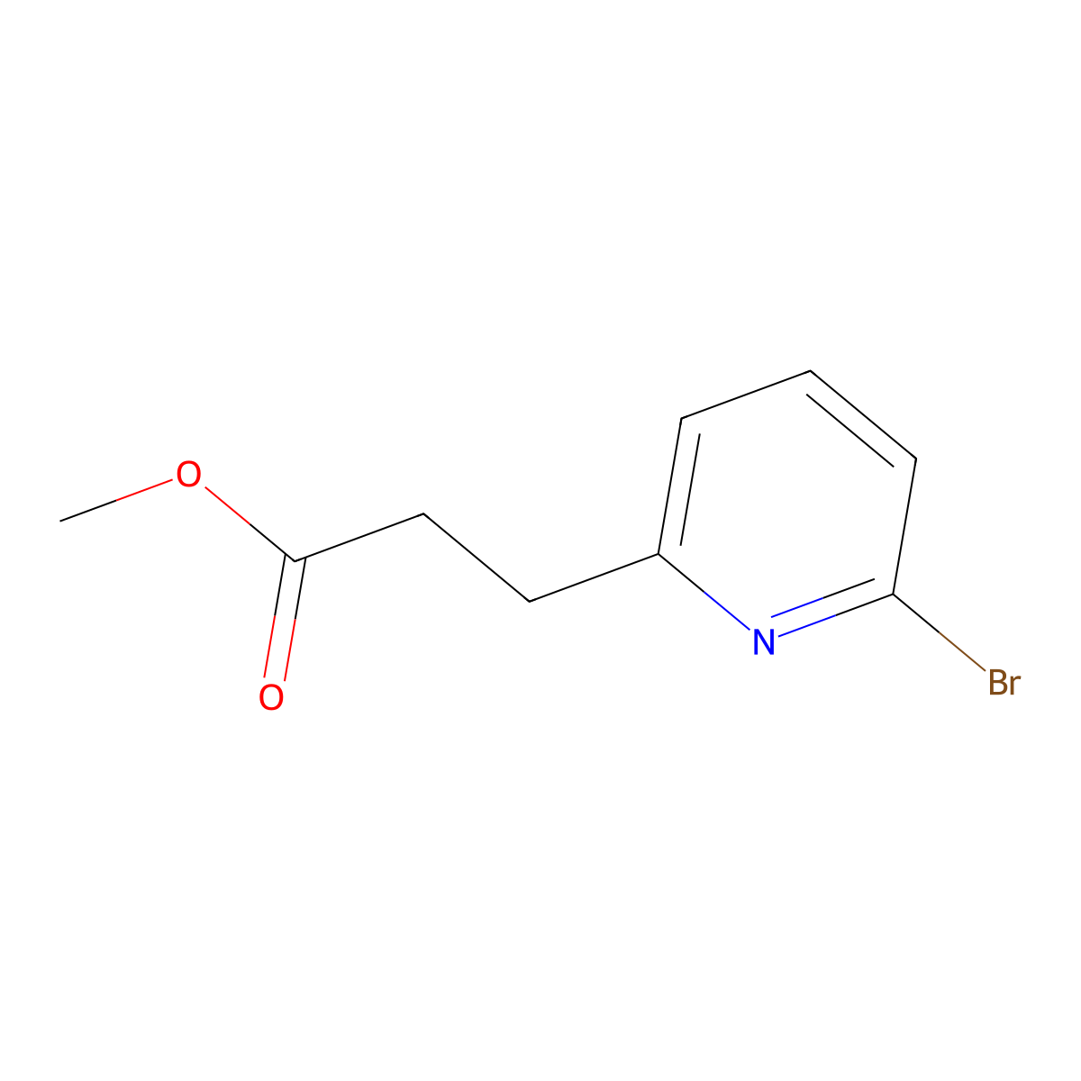 Methyl 6-bromo-2-pyridinepropanoate molecular structure, CAS 2105100-34-1