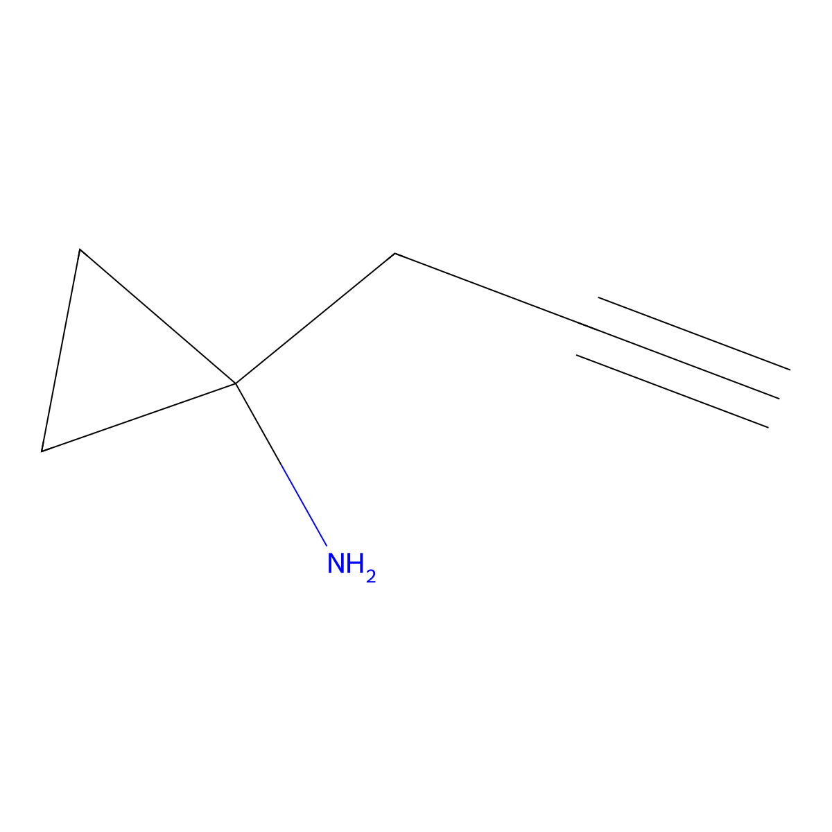 1-(Prop-2-yn-1-yl)cyclopropan-1-amine molecular structure, CAS 2105108-08-3