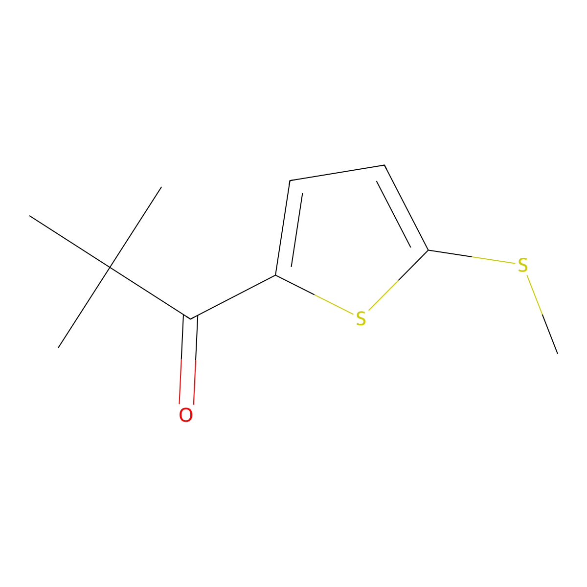2,2-Dimethyl-1-[5-(methylthio)-2-thienyl]-1-propanone molecular structure, CAS 2105206-34-4