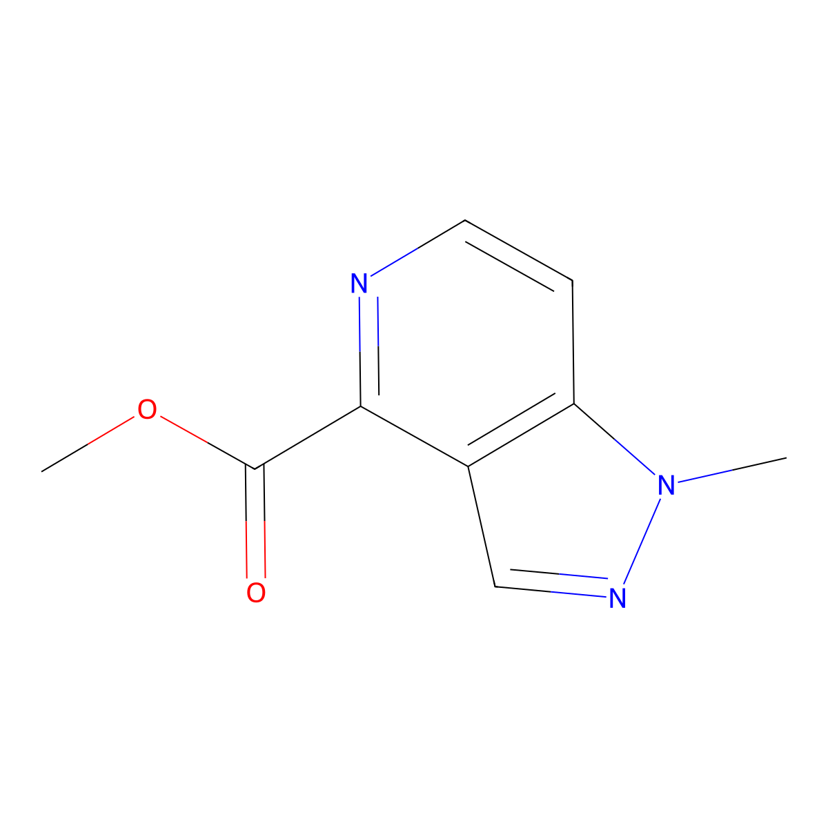 methyl 1-methyl-1H-pyrazolo[4,3-c]pyridine-4-carboxylate molecular structure, CAS 2105232-52-6