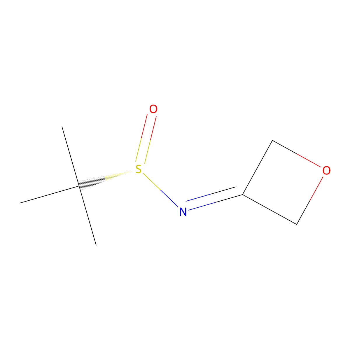 (S)-2-Methyl-N-(oxetan-3-ylidene)propane-2-sulfinamide molecular structure, CAS 2105234-95-3