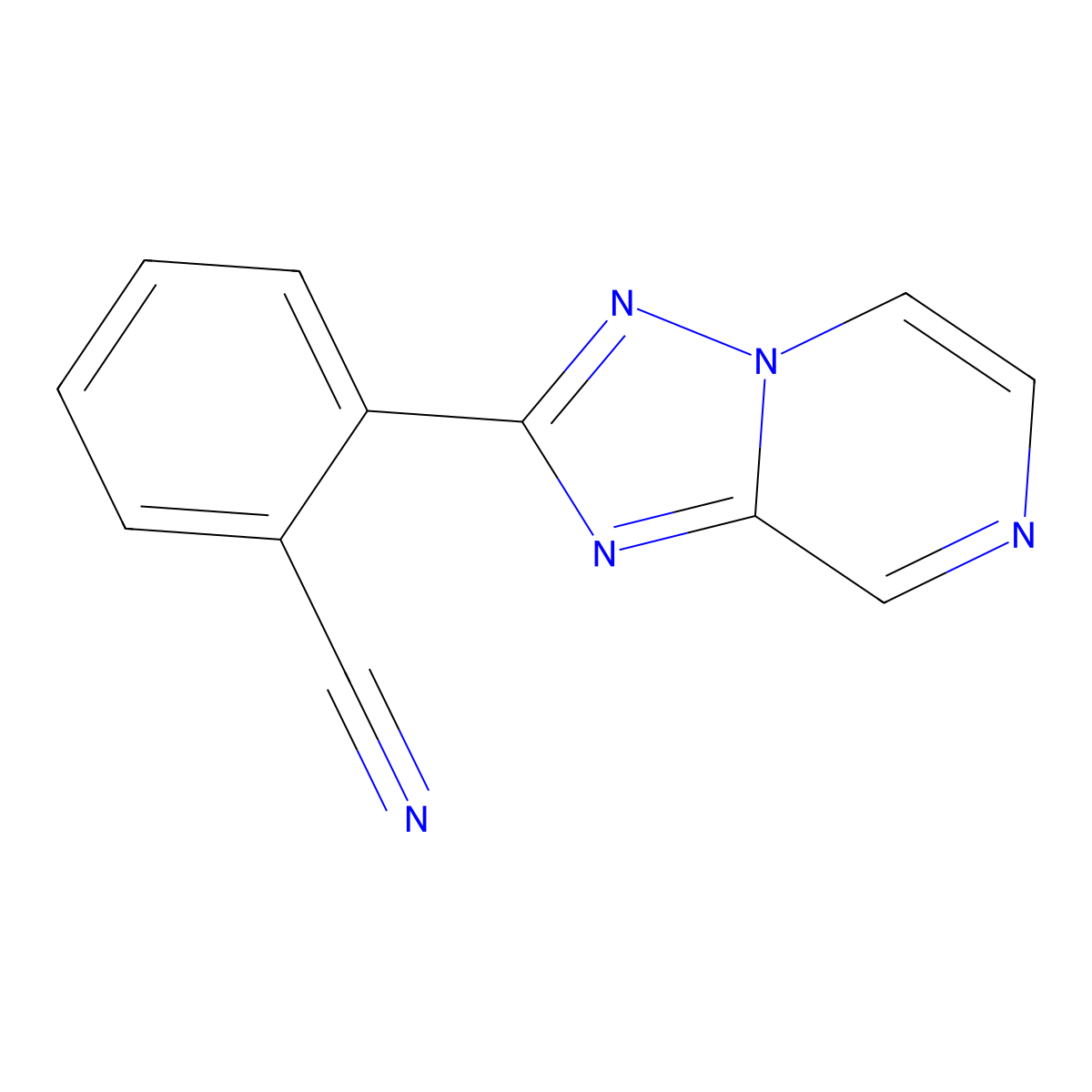 2-[1,2,4]Triazolo[1,5-a]pyrazin-2-ylbenzonitrile molecular structure, CAS 2105296-13-5